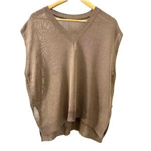 NWOT - Sheer Knit V-Neck Summer Vest